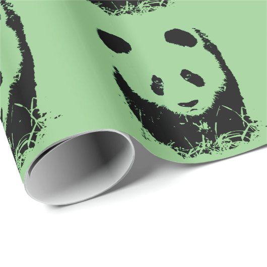Pop Art Panda Cadeaupapier (Rol Hoek)