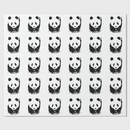 Pop Art Panda Cadeaupapier (Vlak)