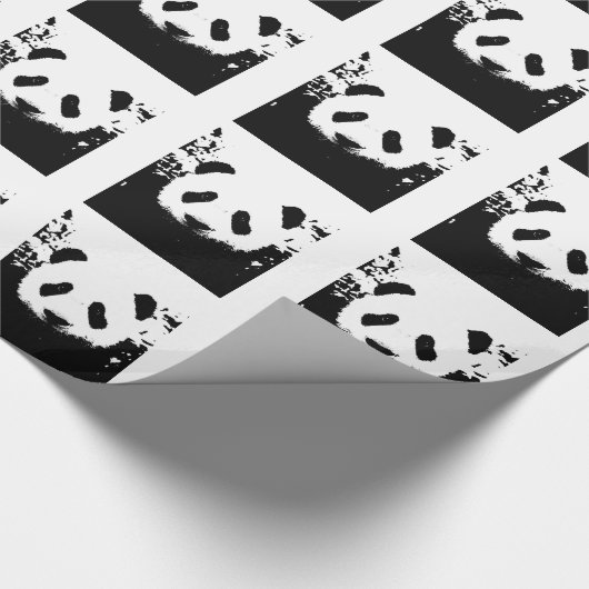 Pop Art Panda kerst inpakpapier (Hoek)