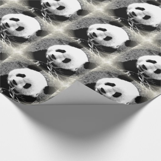 Pop Art Panda Kerst Inpakpapier (Hoek)
