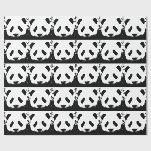 Pop Art Panda kerst inpakpapier (Vlak)