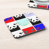 Pop Art Panda Onderzetter (Linkerzijde)