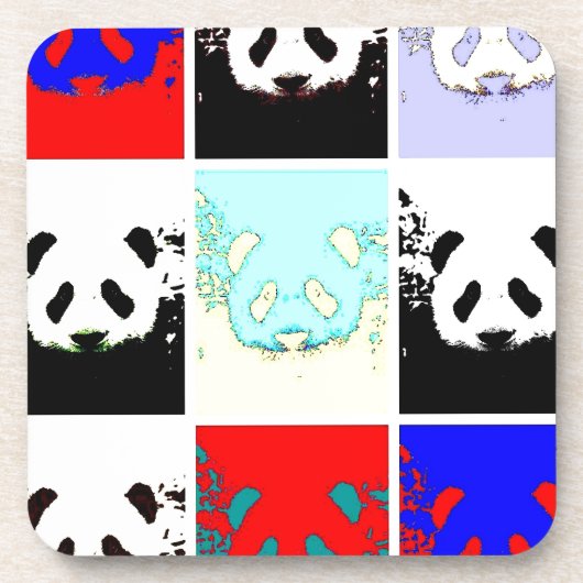 Pop Art Panda Onderzetter (Voorkant)