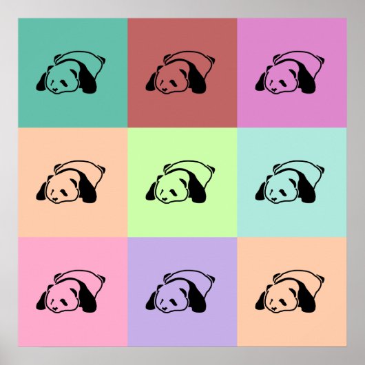 Pop Art Panda Poster (Voorkant)