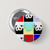 Pop Art Panda Ronde Button 5,7 Cm (Voorkant /achterkant)