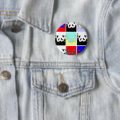 Pop Art Panda Ronde Button 5,7 Cm (In situ)
