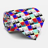 Pop Art Panda Stropdas (Opgerold)
