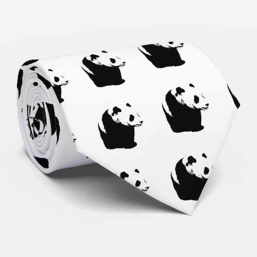 Pop Art Panda Stropdas (Opgerold)
