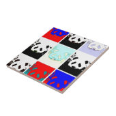 Pop Art Panda Tegeltje (Zijkant)