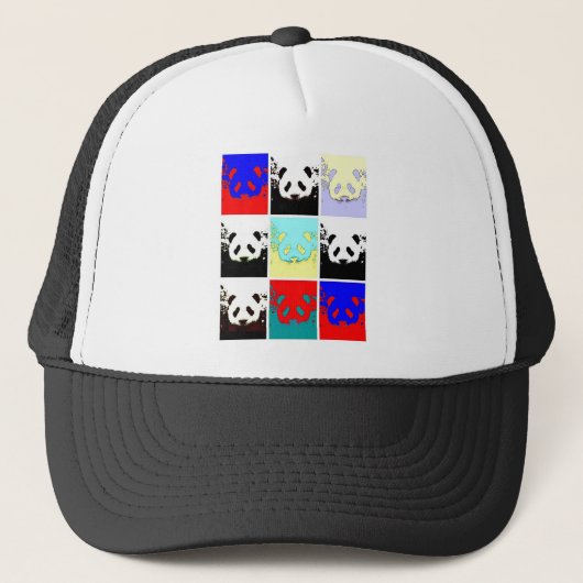 Pop Art Panda Trucker Pet (Voorkant)
