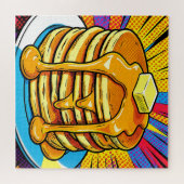 Pop Art Pannenkoeken Stapel Stroop Legpuzzel (Horizontaal)