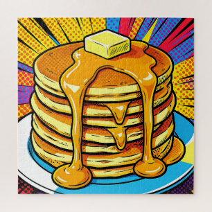 Pop Art Pannenkoeken Stapel Stroop Legpuzzel