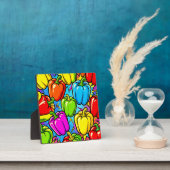 Pop Art Paprika Patroon Fotoplaat (Insitu)