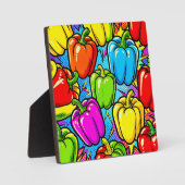 Pop Art Paprika Patroon Fotoplaat (Voorkant)
