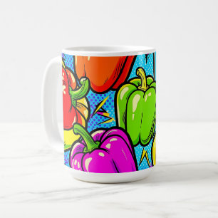 Pop Art Paprika Patroon Koffiemok