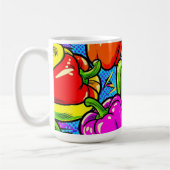 Pop Art Paprika Patroon Koffiemok (Links)