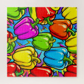 Pop Art Paprika Patroon Legpuzzel (Horizontaal)