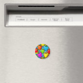 Pop Art Paprika Patroon Magneet (Insitu (Vaatwasser))