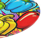 Pop Art Paprika Patroon Snijplank (Hoek)