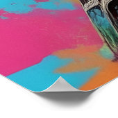 Pop Art Paris Eiffeltoren Poster Wall Art Print (Hoek)