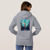 Pop Art Paris – levendig Retro stadsbeeld Hoodie (Achterkant volledig)