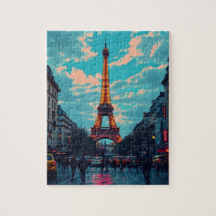 Pop Art Paris – levendig Retro stadsbeeld Legpuzzel