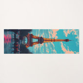 Pop Art Paris – levendig Retro stadsbeeld Yogamat (Achterkant (horizontaal))