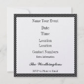 Pop Art PARTY Uitnodiging (Achterkant)