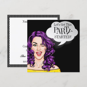 Pop Art PARTY Uitnodiging