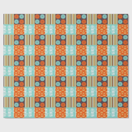 Pop-art patroon - naaien cadeaupapier (Vlak)