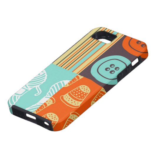 Pop-art patroon - naaien Case-Mate iPhone case (Onderkant)