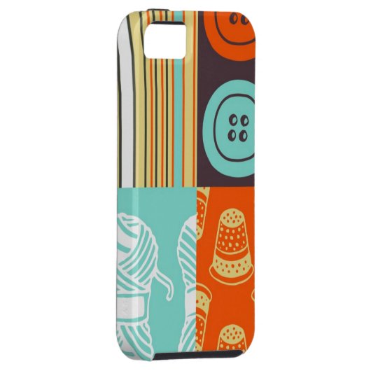 Pop-art patroon - naaien Case-Mate iPhone case (Back/Rechts)