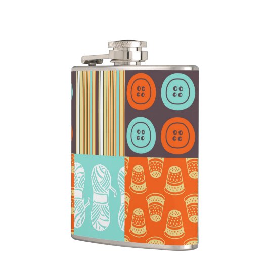 Pop-art patroon - naaien heupfles (Links)