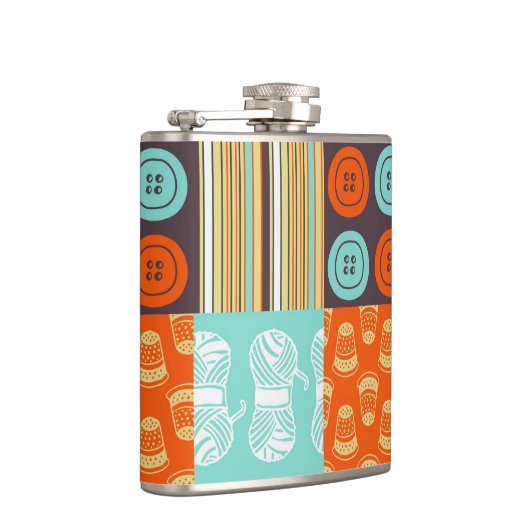 Pop-art patroon - naaien heupfles (Rechts)