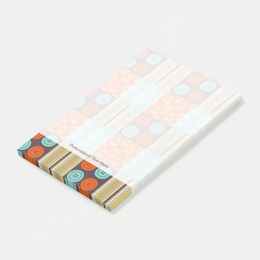 Pop-art patroon - naaien post-it® notes (Schuin)