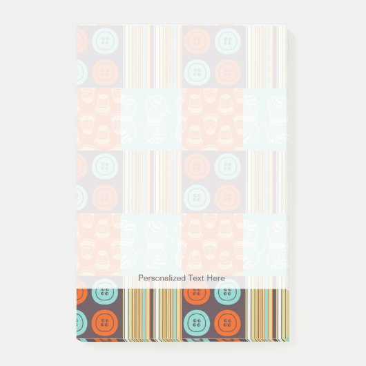 Pop-art patroon - naaien post-it® notes (Voorkant)