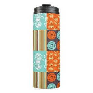 Pop-art patroon - naaien thermosbeker
