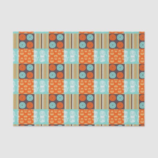 Pop-art patroon - naaien tissuepapier (Voorkant)