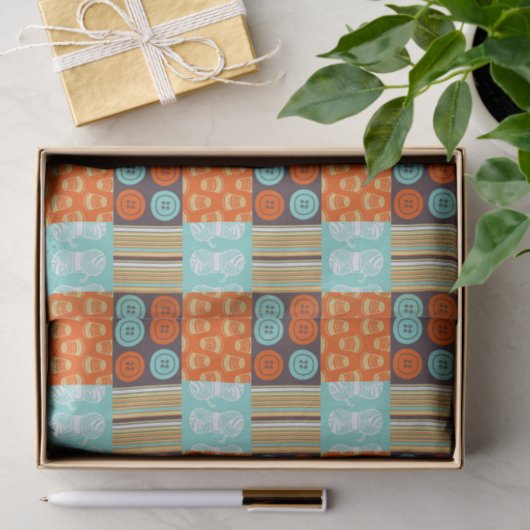 Pop-art patroon - naaien tissuepapier (Geschenk)