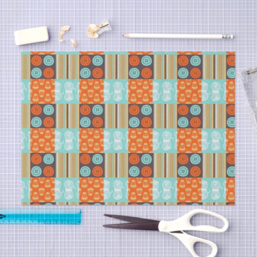 Pop-art patroon - naaien tissuepapier (Craft)