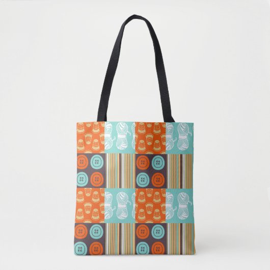 Pop-art patroon - naaien tote bag (Voorkant)