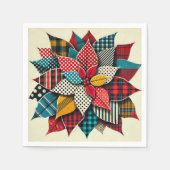 Pop Art Pattern Collage Poinsettia Découpage Servet (Voorkant)