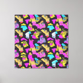  Pop Art Pattern Fabric Art Design Canvas Afdruk (Voorkant)