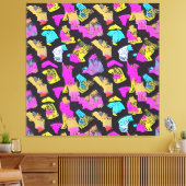 Pop Art Pattern Fabric Art Design Canvas Afdruk (Insitu (Woonkamer))