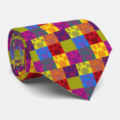 Pop Art Paw Print Necktie Stropdas (Opgerold)