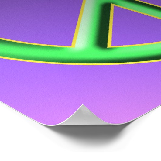 Pop Art Peace Sign-Poster Poster (Hoek)