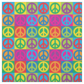 Pop Art Peace Symbols Stof (Swatch)