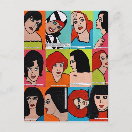 Pop Art People collage Briefkaart (Voorkant)
