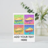Pop Art Pie Briefkaart (Staand voorkant)