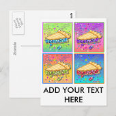 Pop Art Pie Briefkaart (Voorkant / Achterkant)